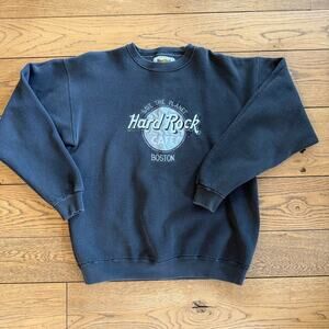 Vintage Hard Rock Cafe Save The Planet Sweatshirt SZ LG Y2K 90's Grunge Rocker